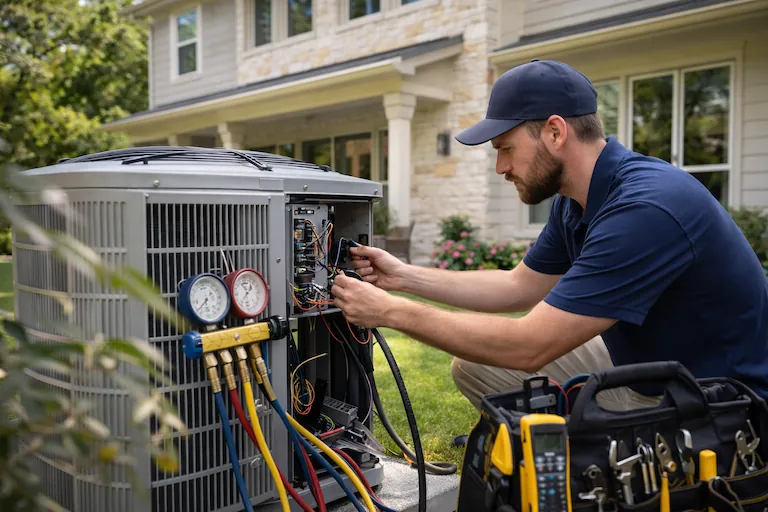 Licensed HVAC technician providing ac repair in Spring Valley Village TX